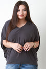 V-Neck Bat Wing Top