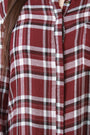 Plaid Side Slit High-Low Tunic Shirt