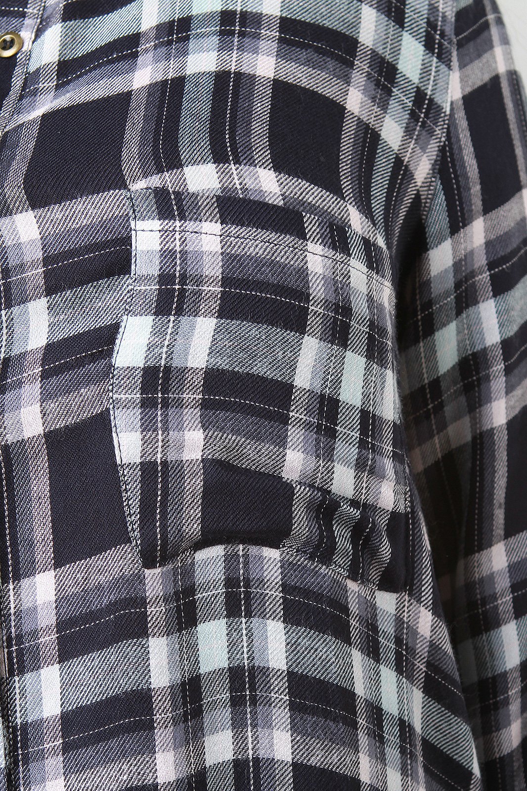 Plaid Side Slit High-Low Tunic Shirt