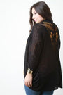 Embroidery Lace Back Cardigan