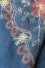 Floral Embroidered Frayed Scarf - NoveltyOne