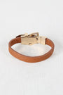 Metal Buckle Vegan Leather Bracelet