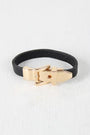 Metal Buckle Vegan Leather Bracelet