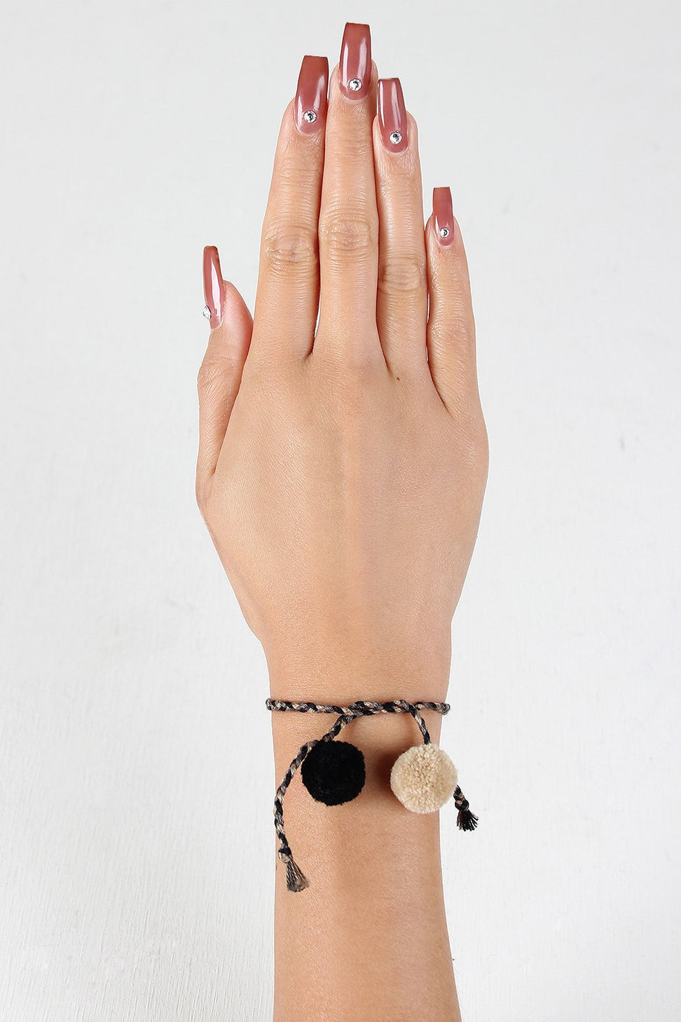 Pom Pom Tie On Friendship Bracelet