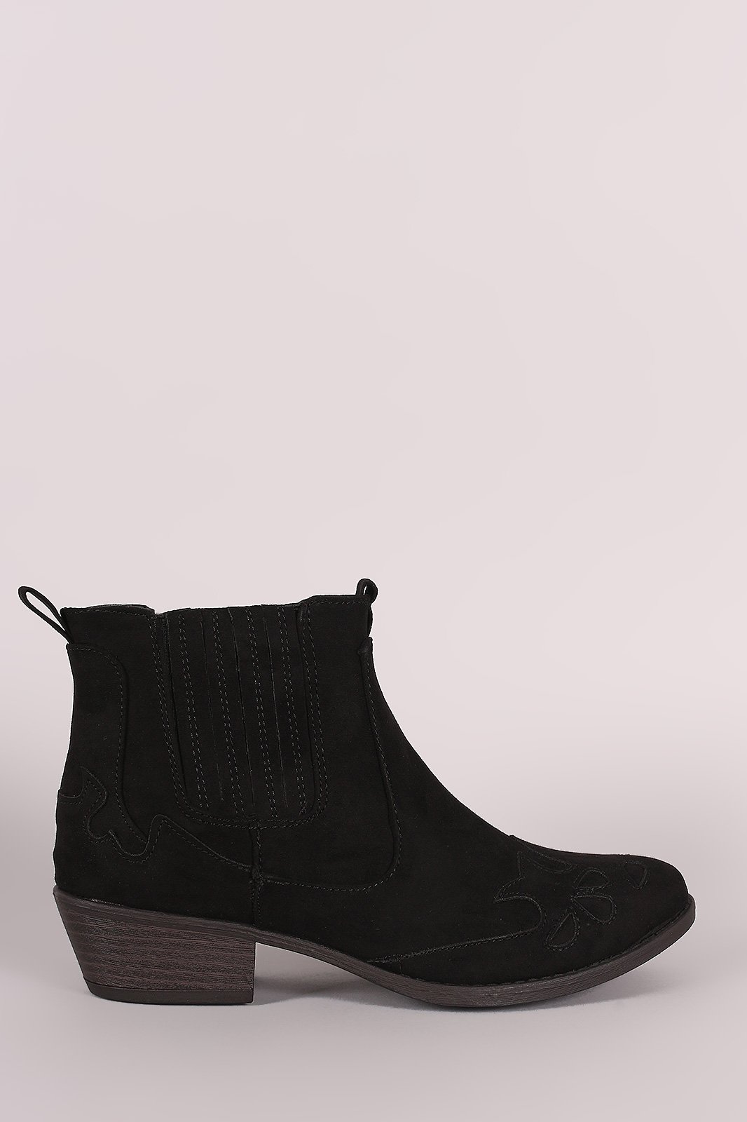 Qupid Western Stitched Ankle Boots