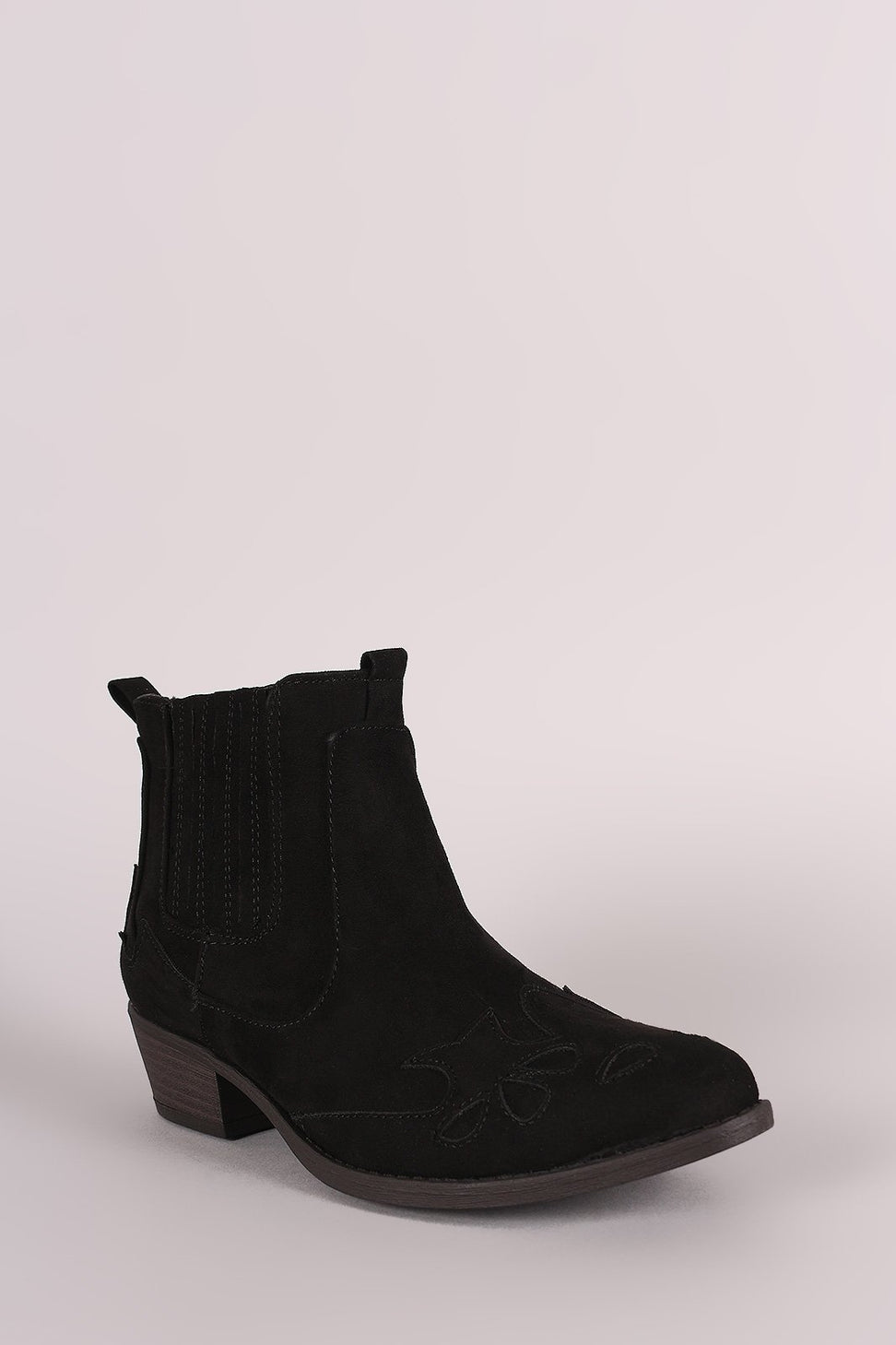 Qupid Western Stitched Ankle Boots