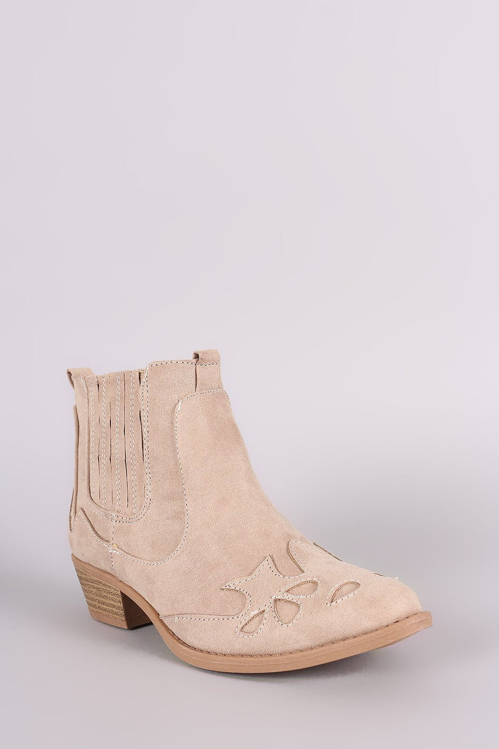 Qupid Western Stitched Ankle Boots