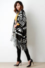 Monochromatic Tribe Loose Knit Poncho - NoveltyOne