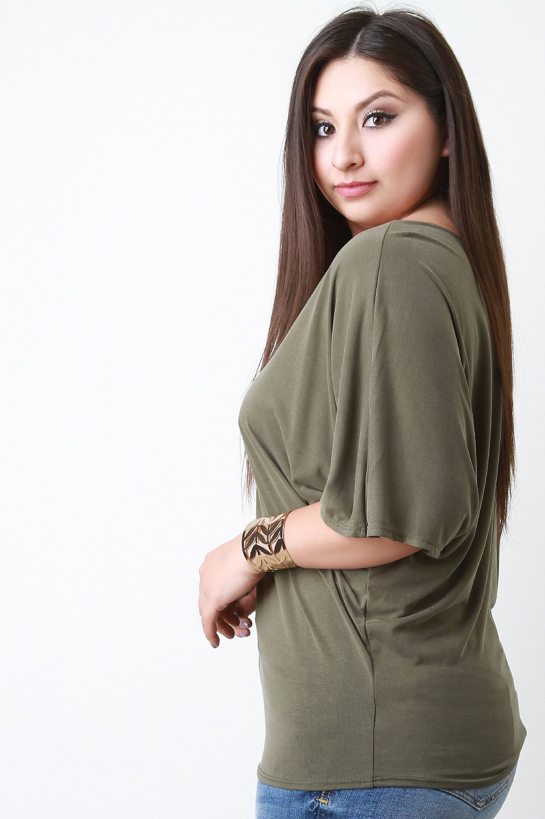 Simple Knit Dolman Sleeve Top