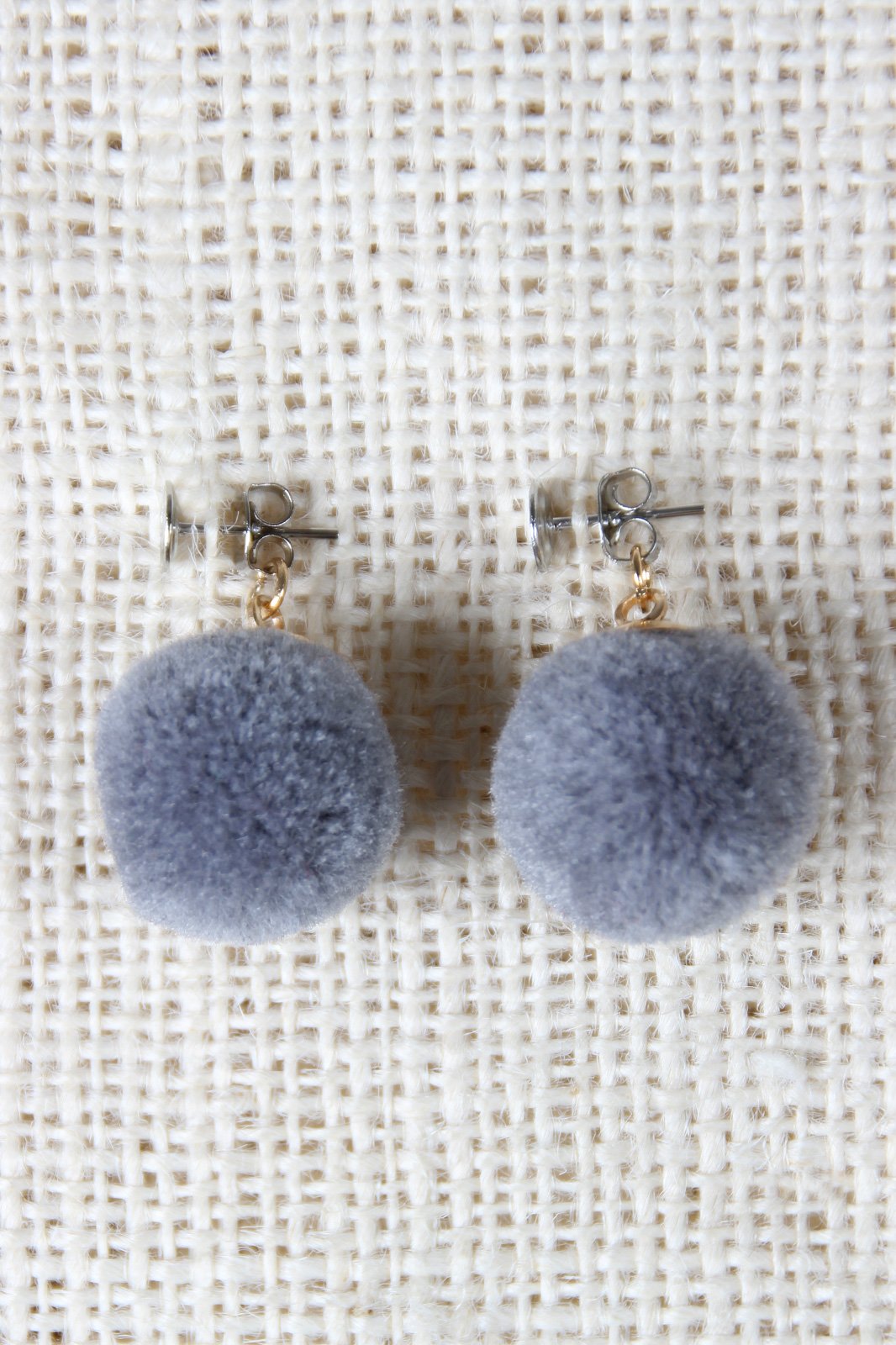 Playful Pom Pom Earring With Pom Pom Jacket