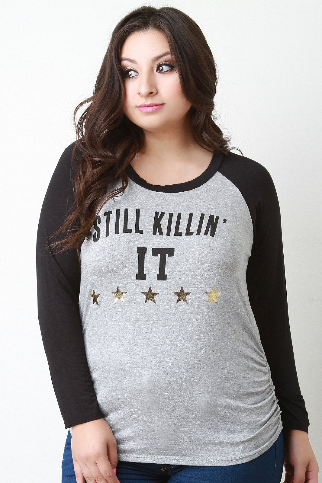 Still Killin it Graphic Print Long Sleeve Tee