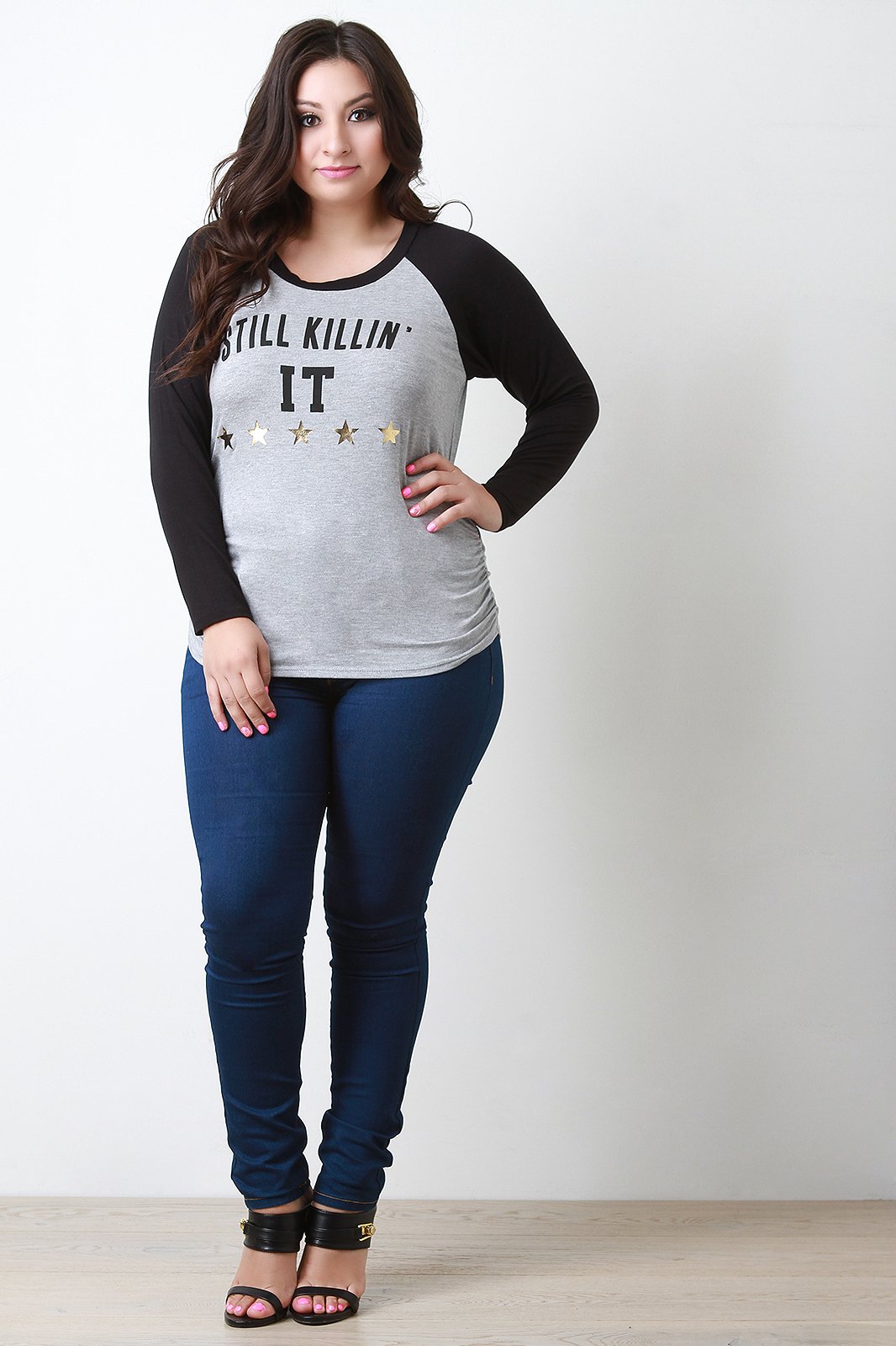 Still Killin it Graphic Print Long Sleeve Tee