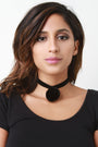 Velvet Pom Choker Necklace