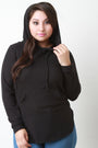 Soft Knit Rounded Hem Hoodie
