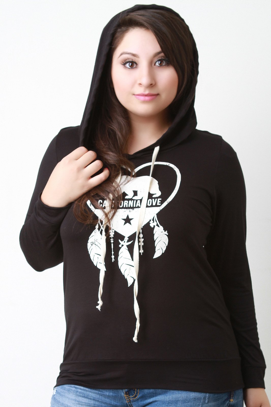 California Love and Dreaming Hooded Long Sleeve Tee