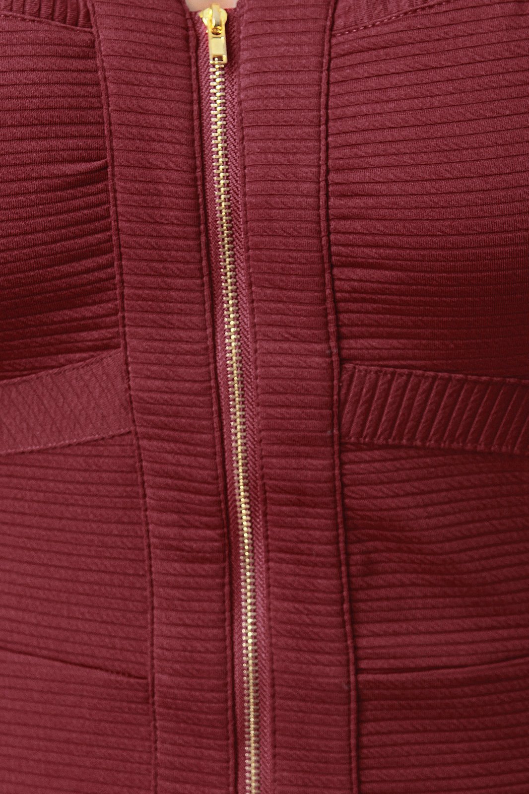 Illusion Stripe Zip Up Sleeveless Strappy Sheath Dress