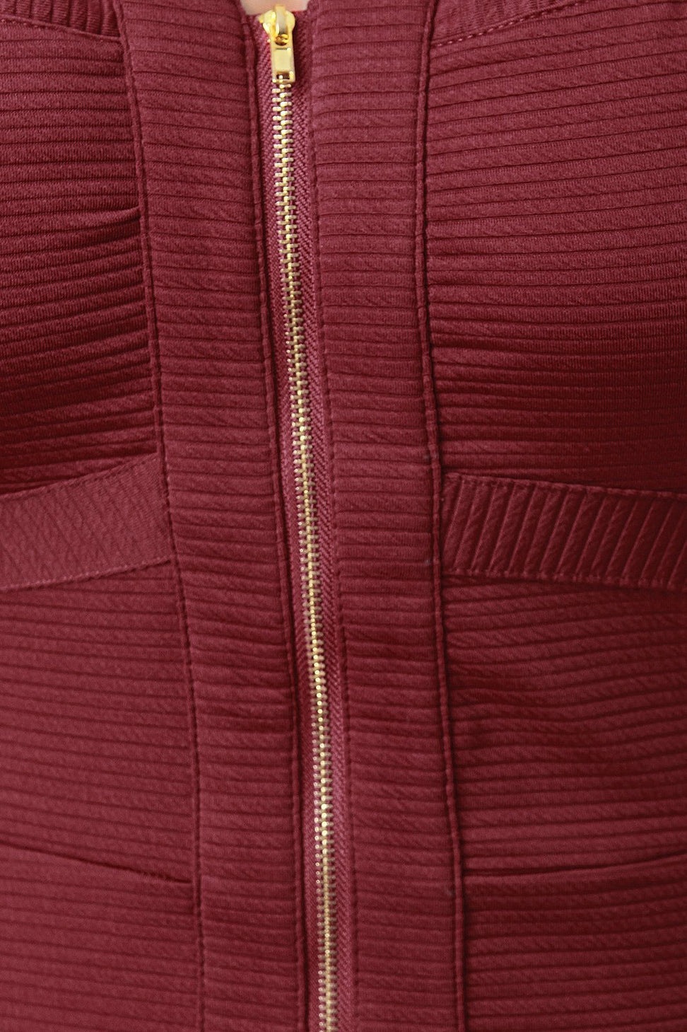 Illusion Stripe Zip Up Sleeveless Strappy Sheath Dress