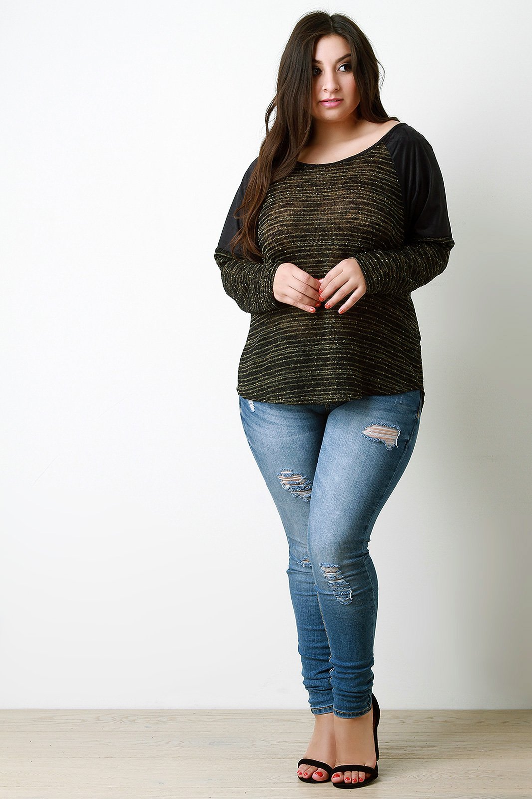 Brush Your Suede Shoulders Off Long Sleeve Top