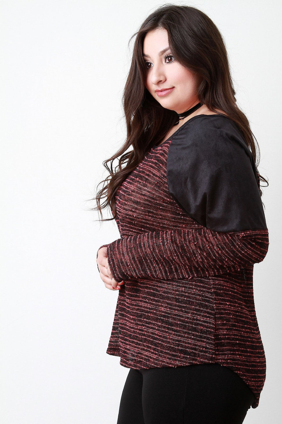 Brush Your Suede Shoulders Off Long Sleeve Top