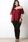 Floral Lace Bardot Top