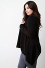 Loose Knit Draped Wide Collar Cardigan - NoveltyOne