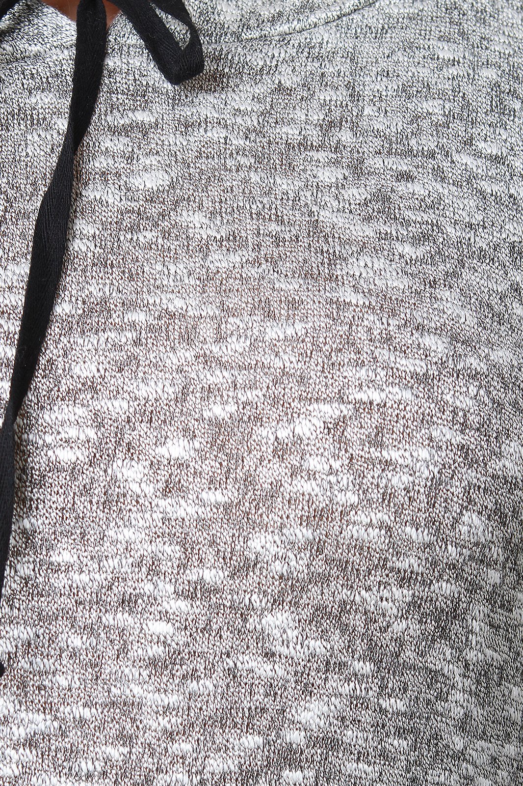 Marled Knit Hooded Long Sleeve Sweater