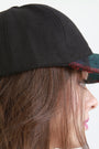 Wool Plaid Brim Baseball Cap