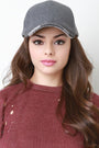 Wool Plaid Brim Baseball Cap