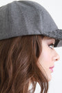 Wool Plaid Brim Baseball Cap