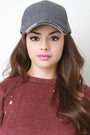 Wool Plaid Brim Baseball Cap