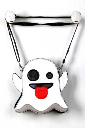 Ghost Emoji Novelty Crossbody Bag