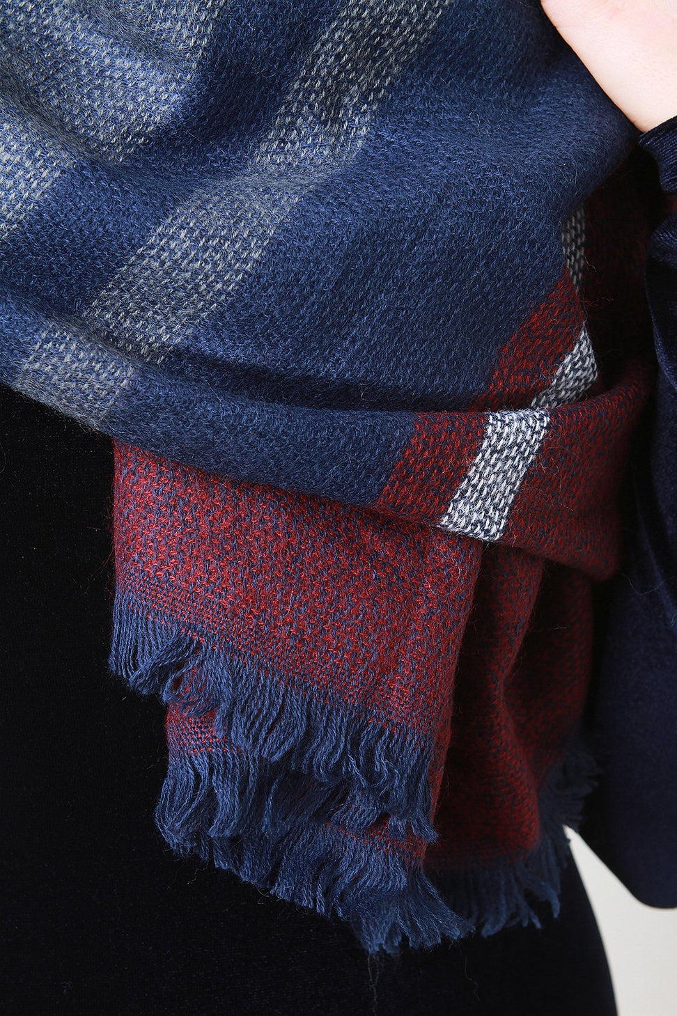 Girly Stripes Square Frayed Scarf - NoveltyOne