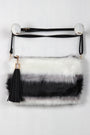 Faux Fur Striped Crossbody Bag