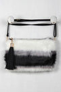 Faux Fur Striped Crossbody Bag