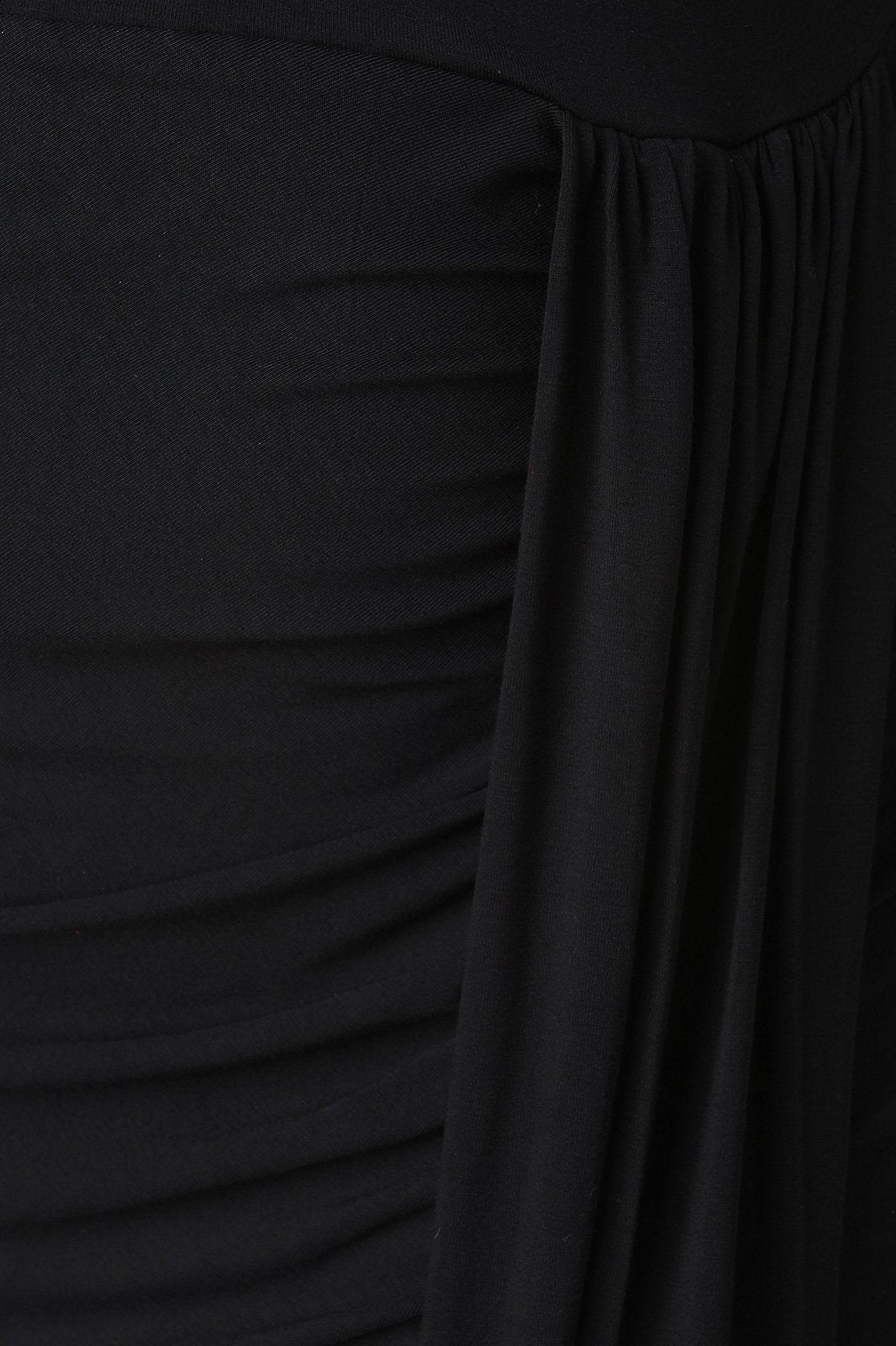 Cold Shoulder Draped Skirt Maxi Dress