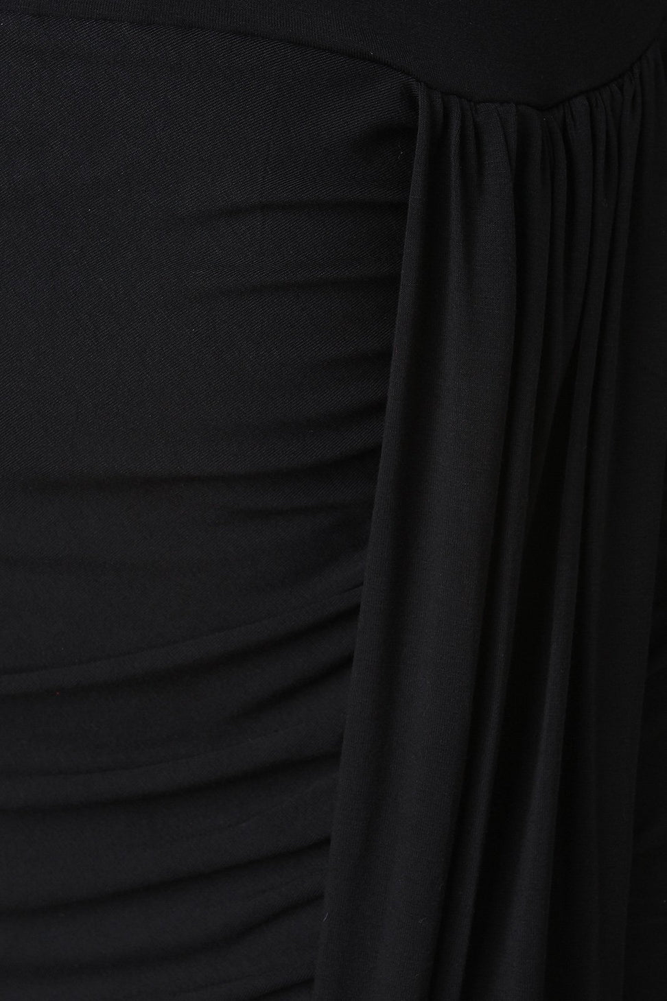 Cold Shoulder Draped Skirt Maxi Dress