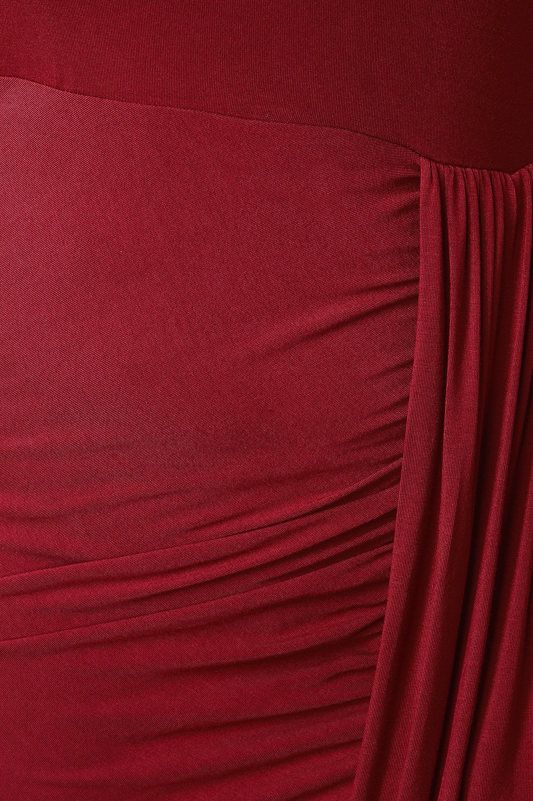 Cold Shoulder Draped Skirt Maxi Dress