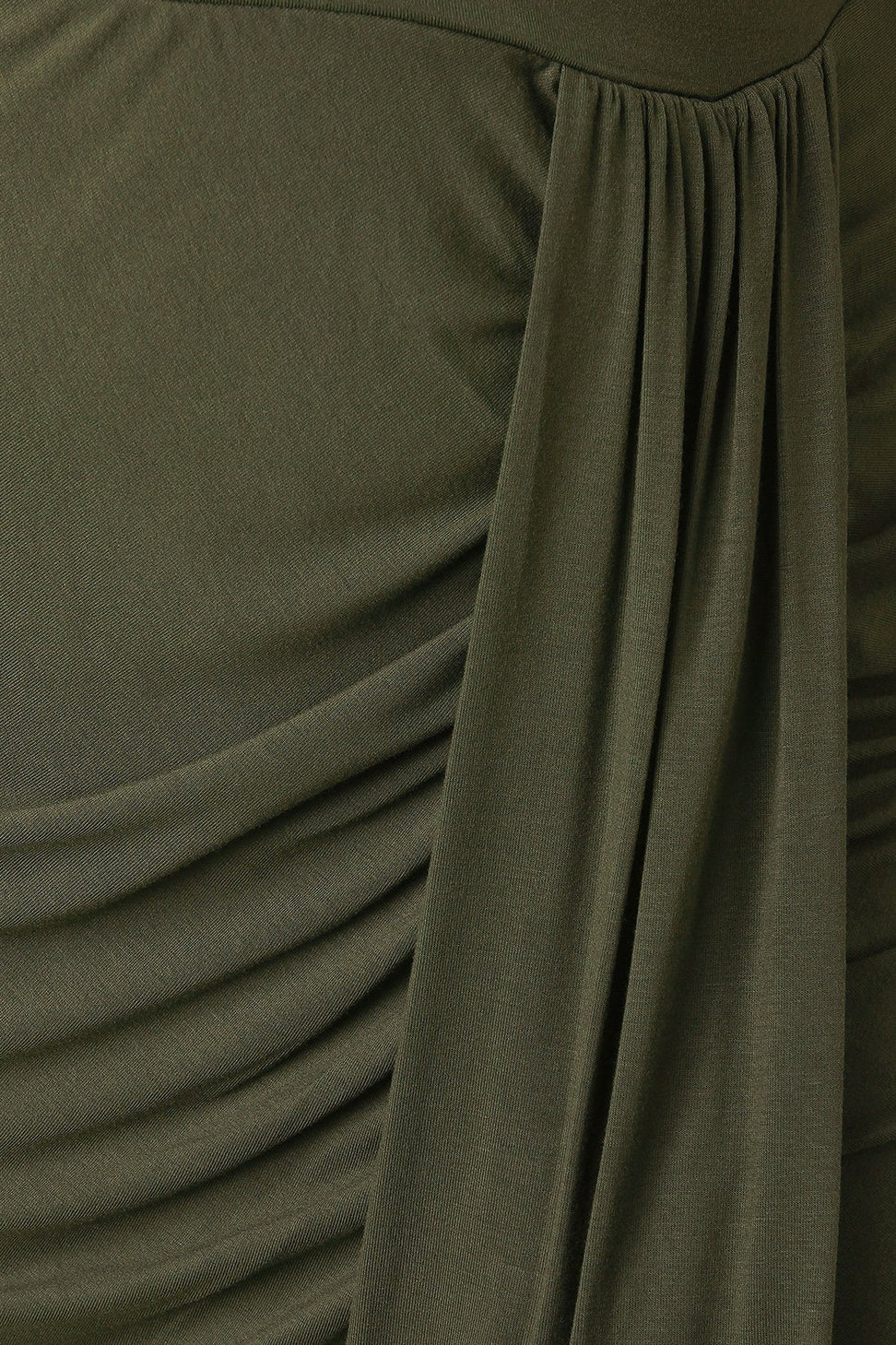 Cold Shoulder Draped Skirt Maxi Dress