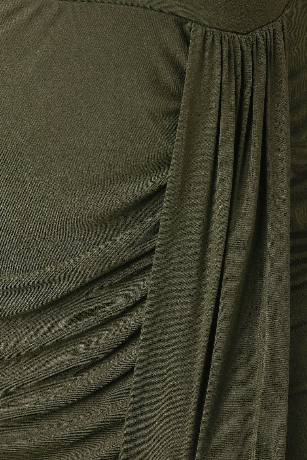 Cold Shoulder Draped Skirt Maxi Dress