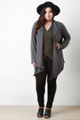 Open Front Draped Cardigan