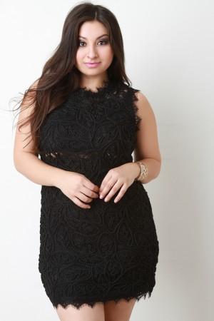Rope Me In Lace Mini Dress