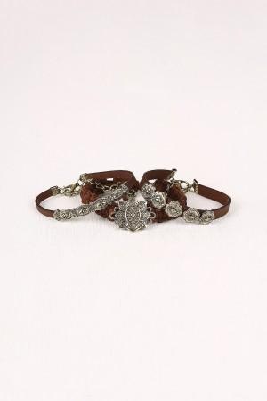 Country Chic Vegan Leather Bracelet Set