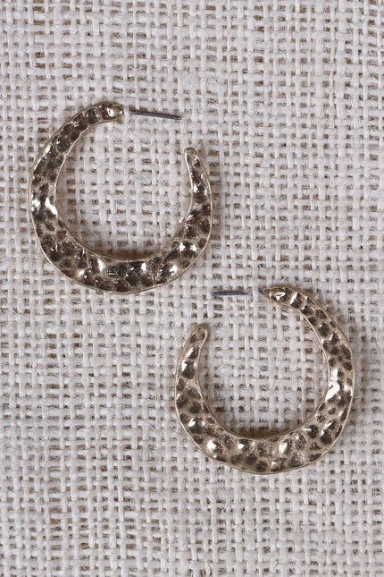 Double Sided Flat Crescent Hoops - NoveltyOne