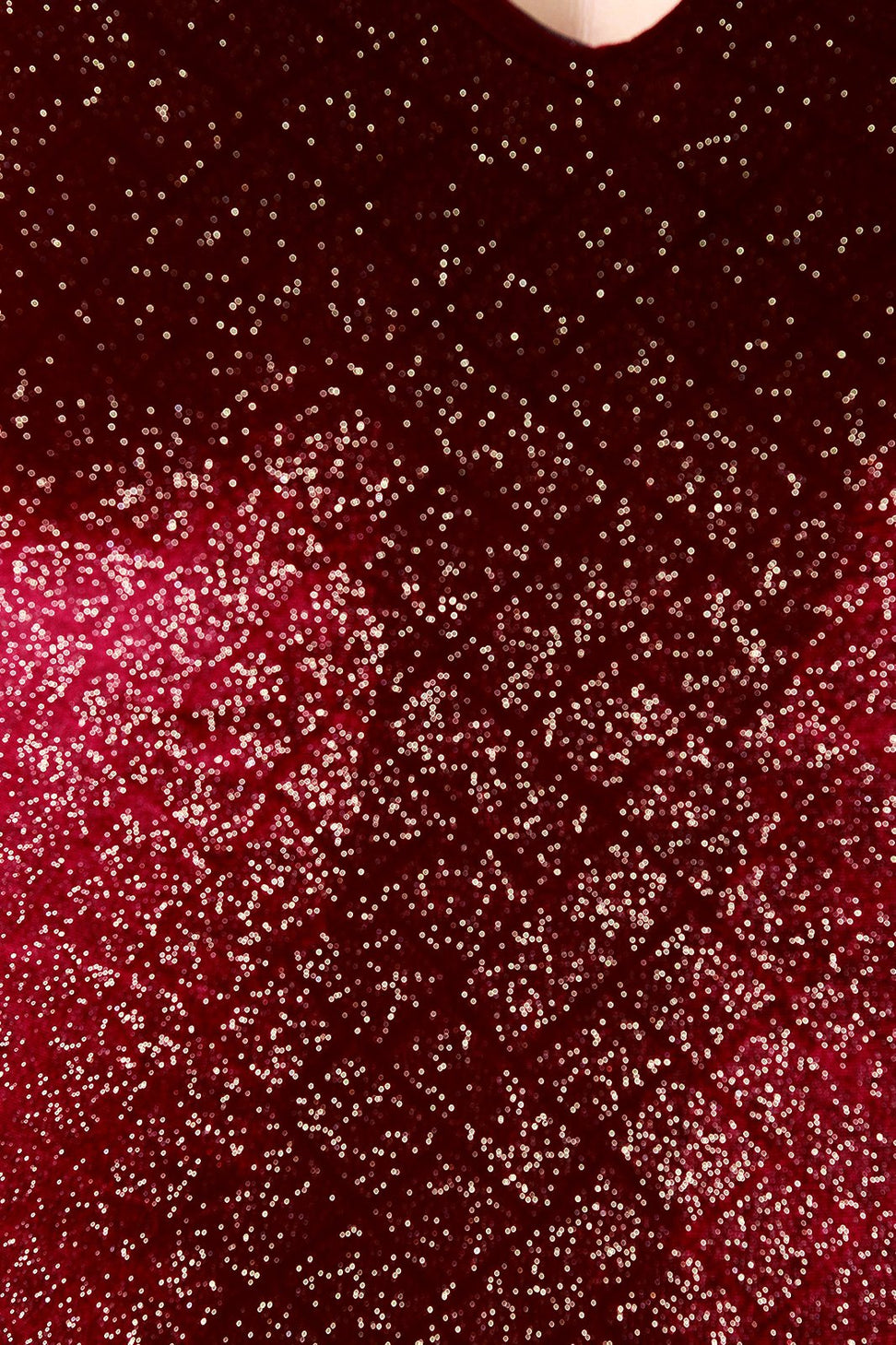 Velvet Geo Glitter Puff Long Sleeves Dress