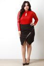 Mesh Long Sleeve Keyhole Top