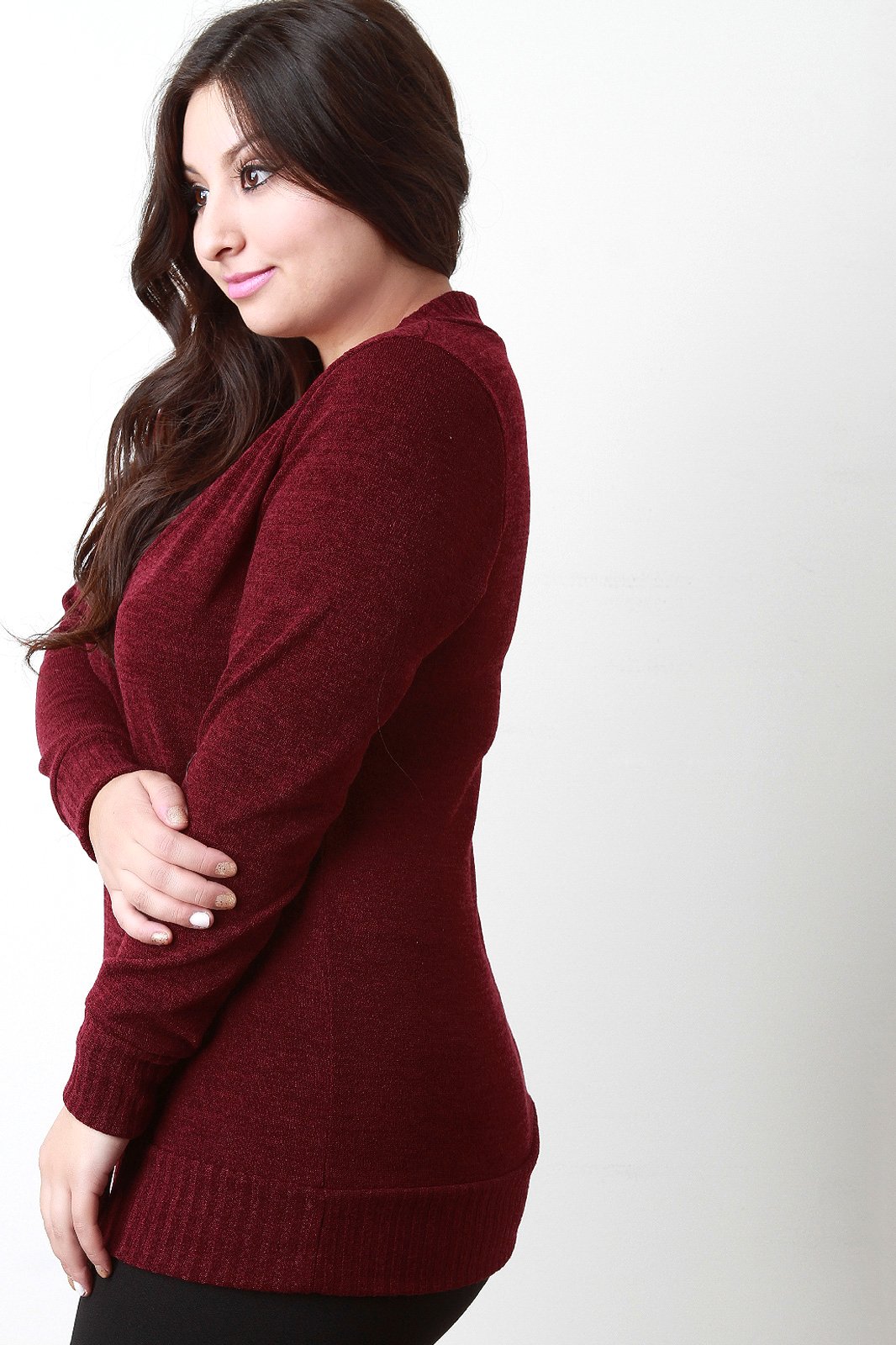 Slim Fit V Neck Light Sweater