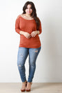 Lace Up Cold Shoulder Dolman Top