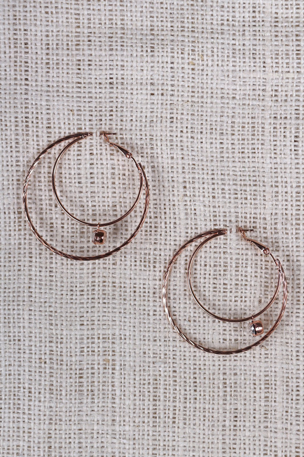 Double Hoop Rhinestone Earring - NoveltyOne