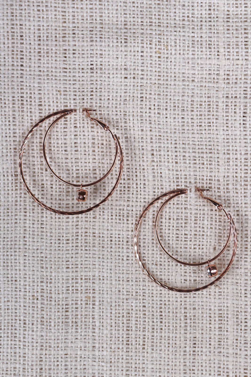 Double Hoop Rhinestone Earring - NoveltyOne