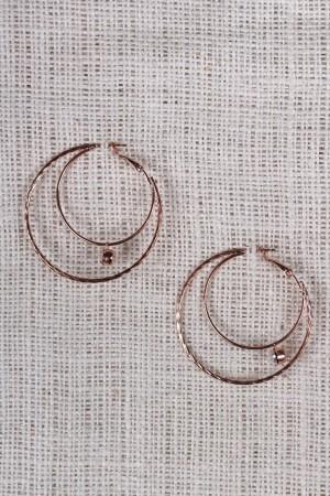 Double Hoop Rhinestone Earring - NoveltyOne